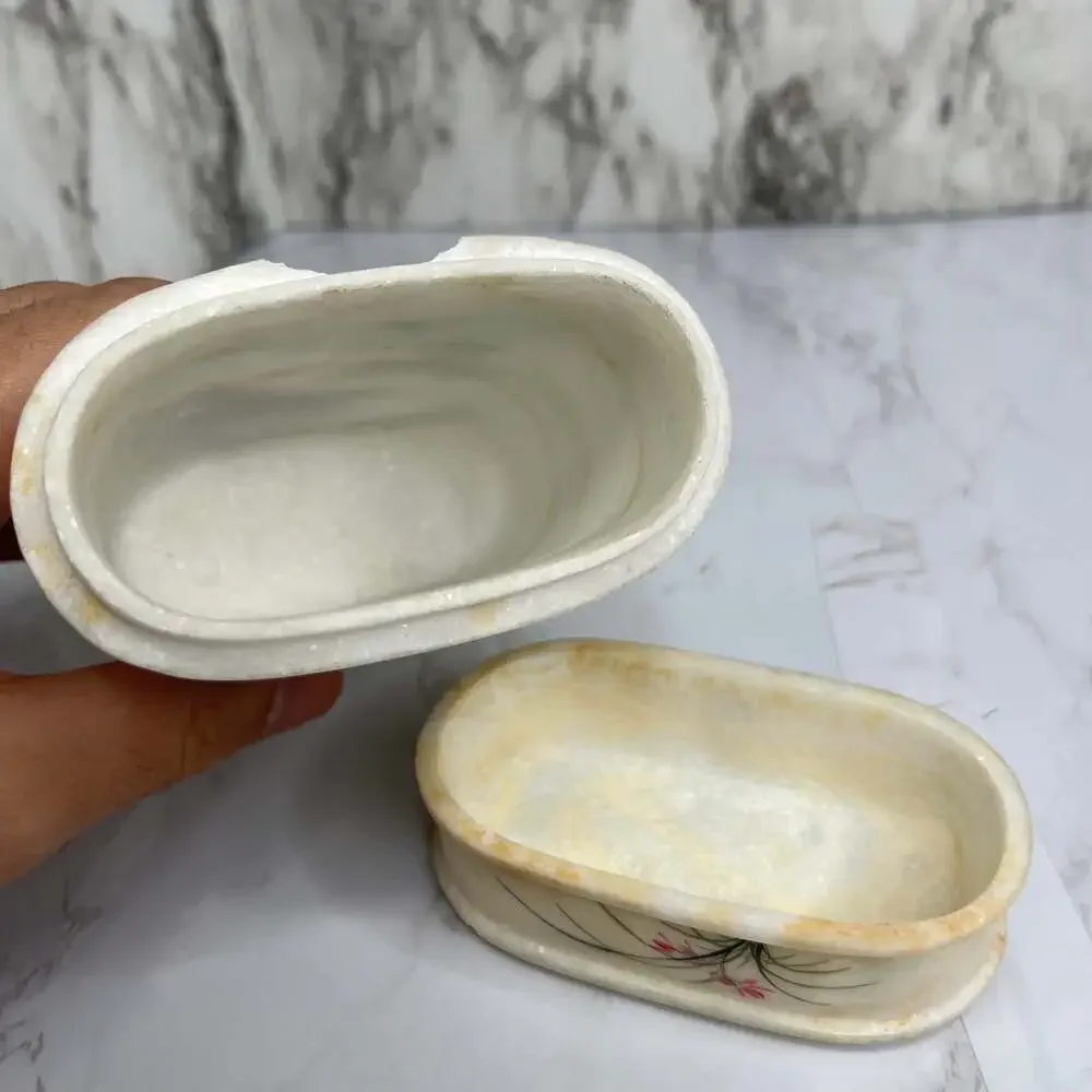 Vintage Asian Stone Bathroom Container